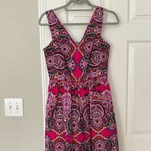 Maggy London Pink Paisley Dress